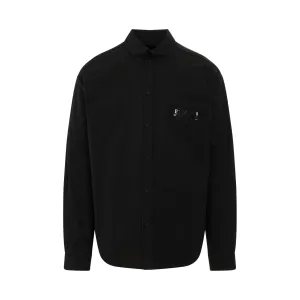 Long Sleeves Oversized Shirt in Black