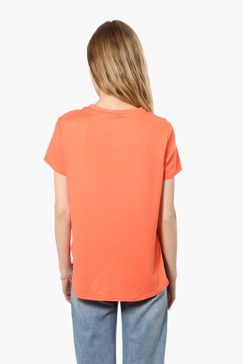 Magazine Mama Bear Printed High Low Tee - Orange