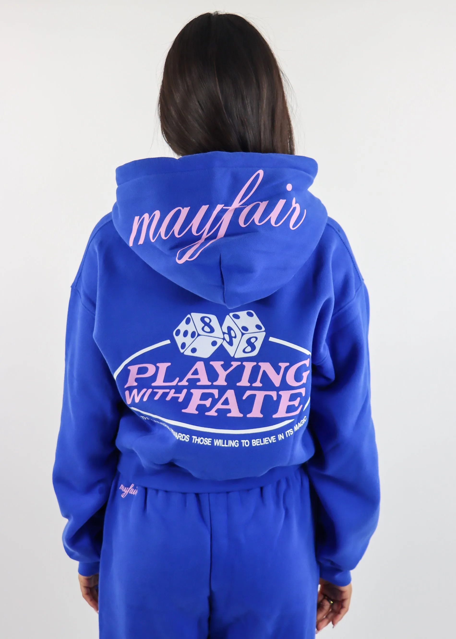 Mayfair Playing With Fate Fitted Zip-Up Hoodie ★ Cobalt Blue