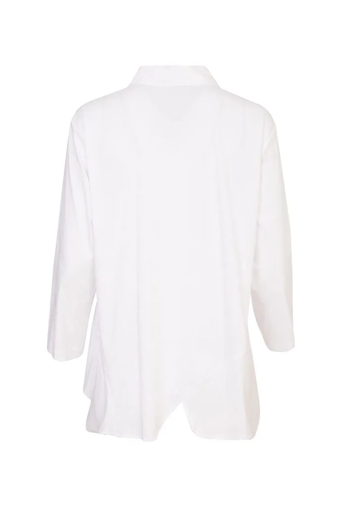 Naya - Cotton Blend Asymmetric Hem Shirt