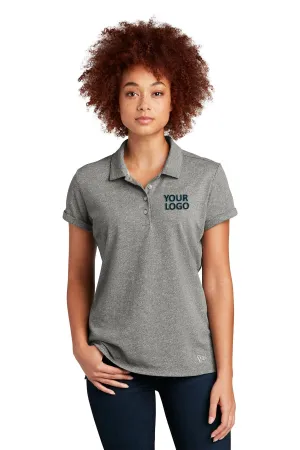 New Era Ladies Slub Twist Custom Polos, Shadow Grey Twist