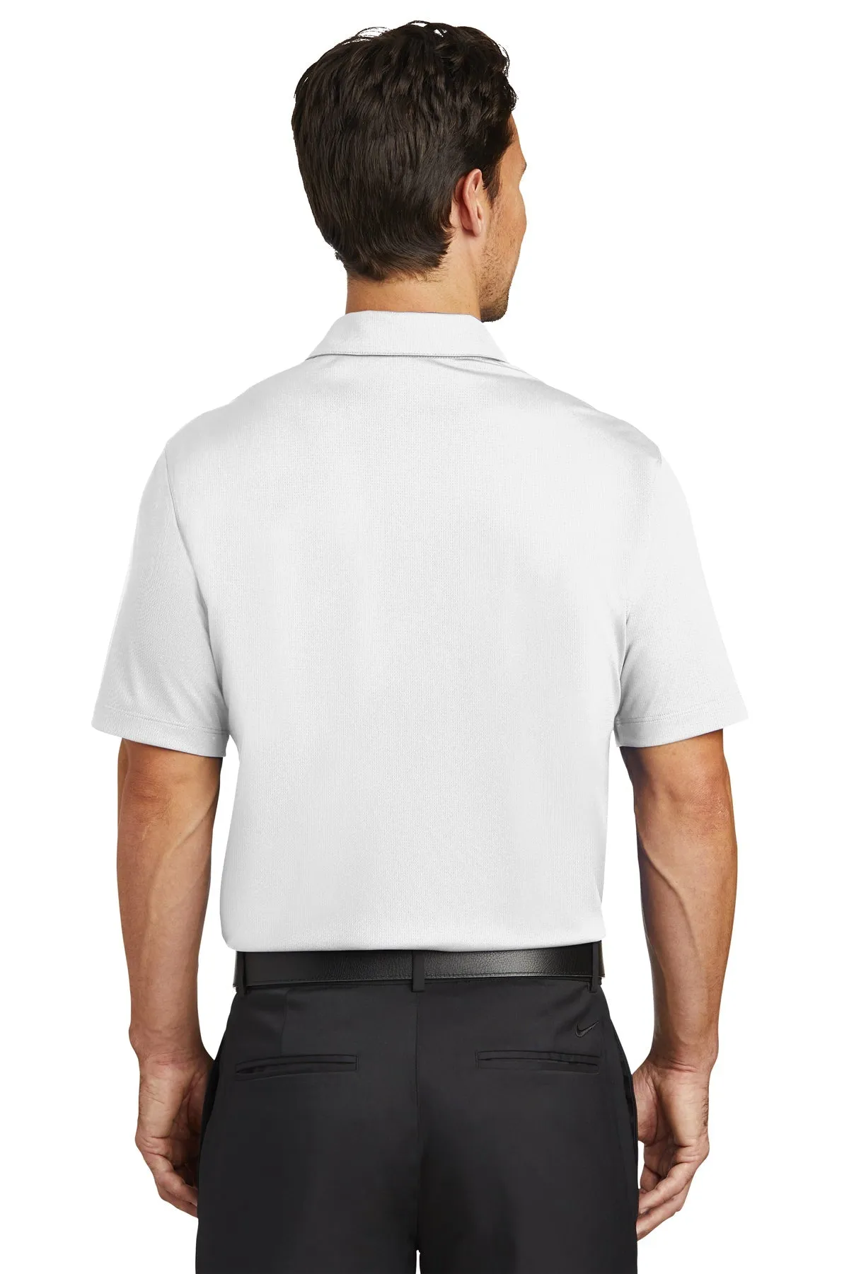 Nike Dri-FIT Vertical Mesh Custom Polos, White