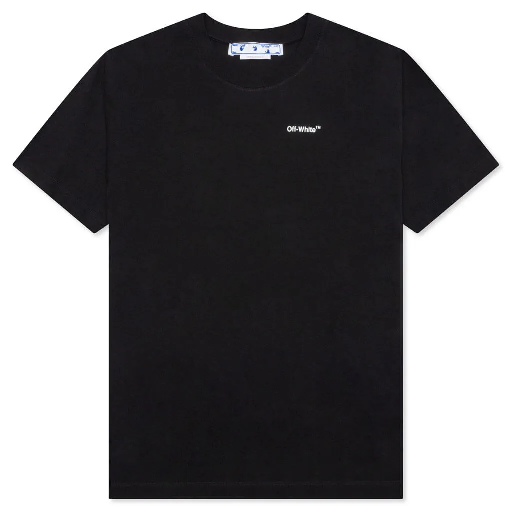 Outline Arrow Over S/S Tee - Black/White