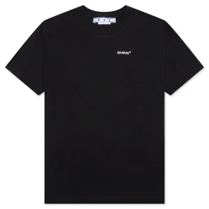 Outline Arrow Over S/S Tee - Black/White