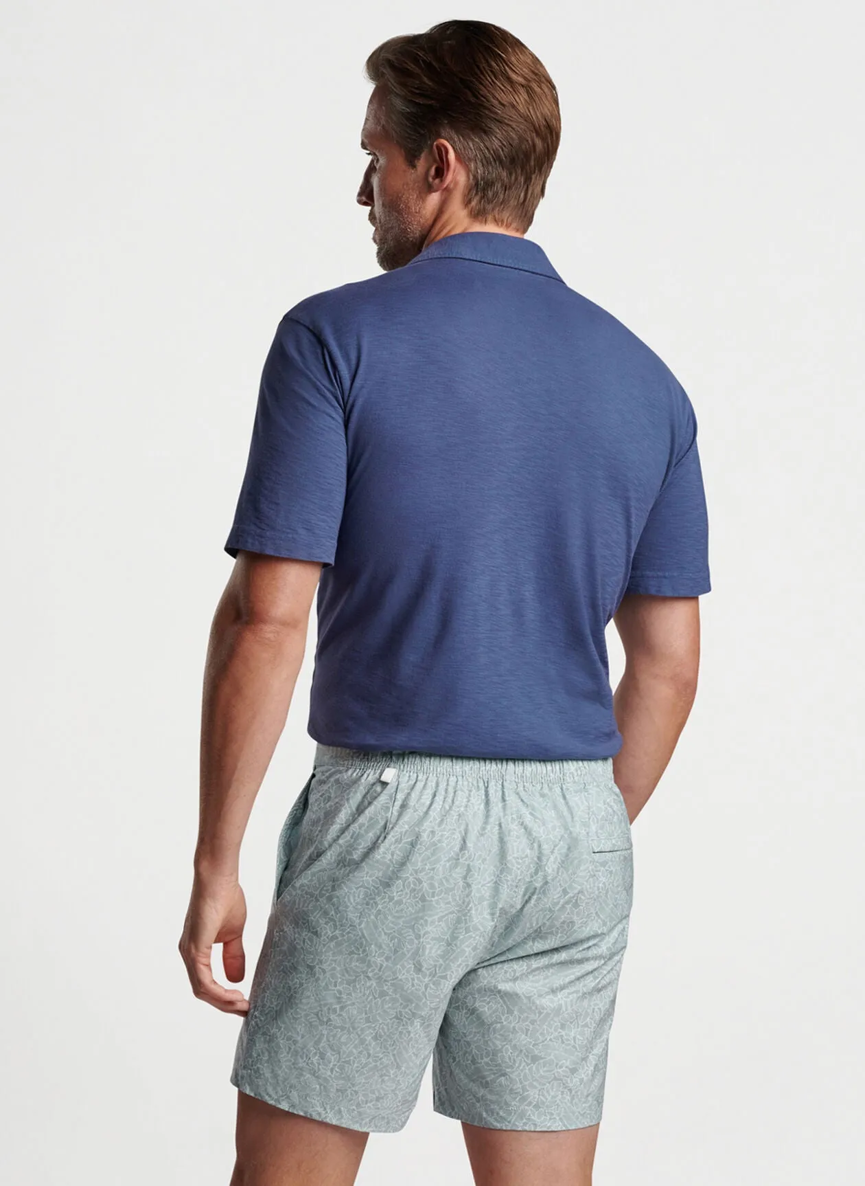 Peter Millar Journeyman Short Sleeve Polo In Navy