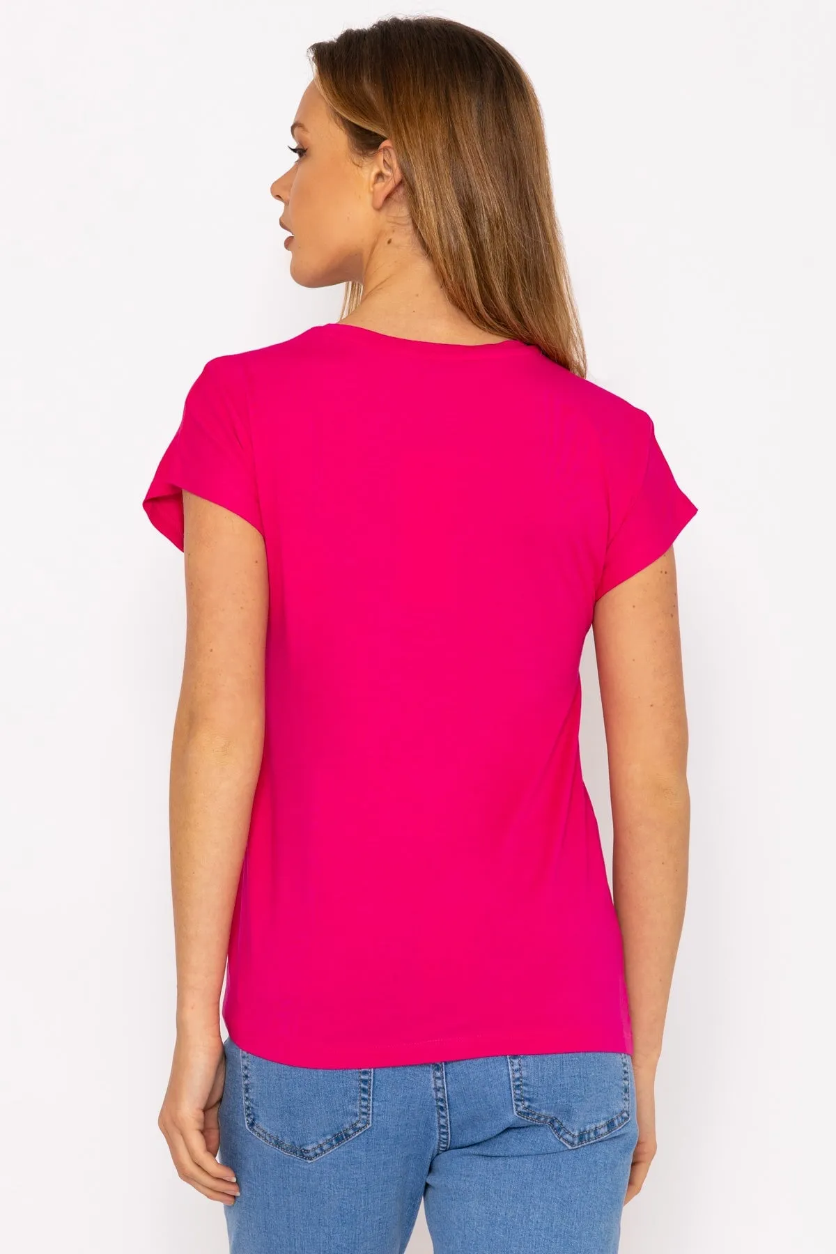 Pink Side Ruched Detail Top