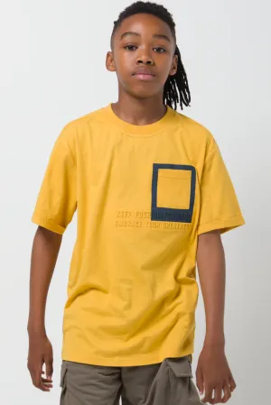 Pocket Style T-Shirt Yellow