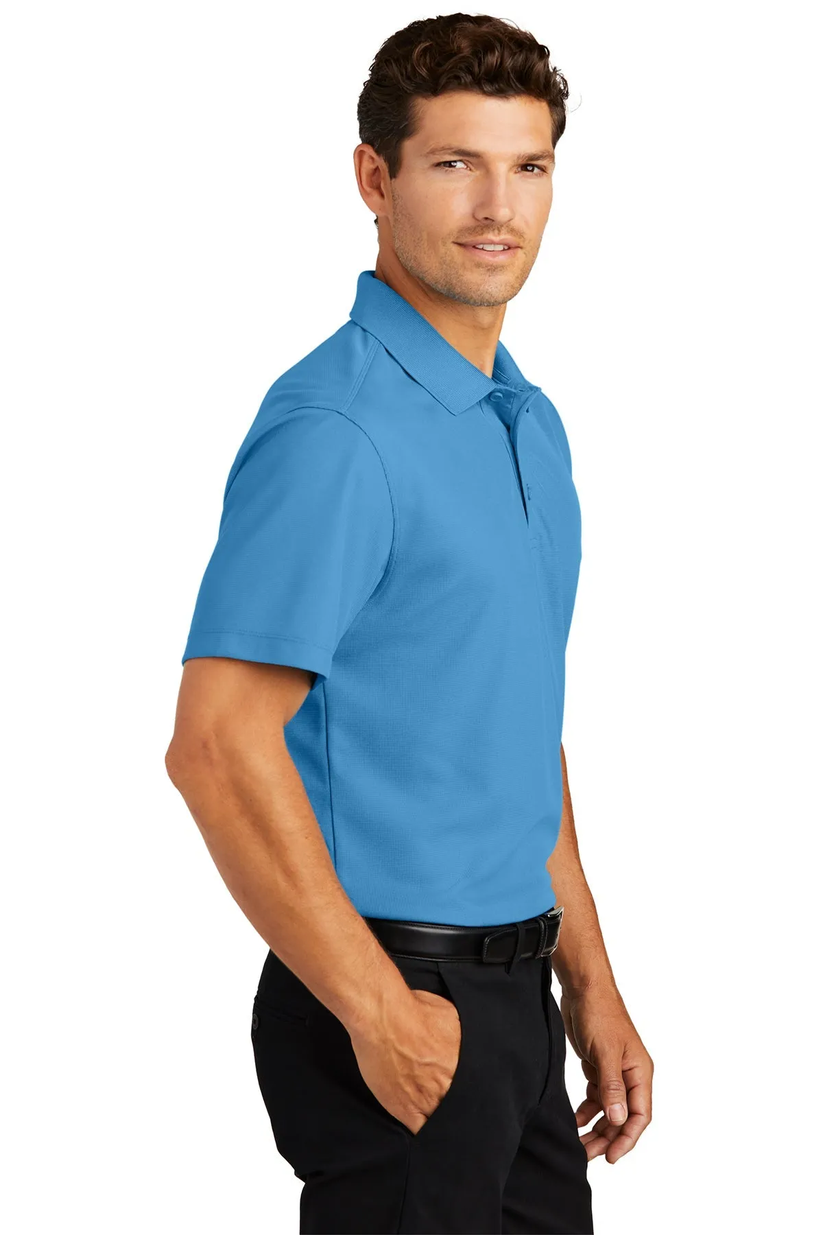 Port Authority Dry Zone Customized Grid Polos, Celadon Blue