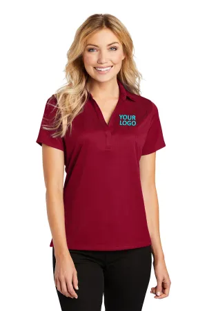 Port Authority Ladies Performance Customized Fine Jacquard Polos, Rich Red