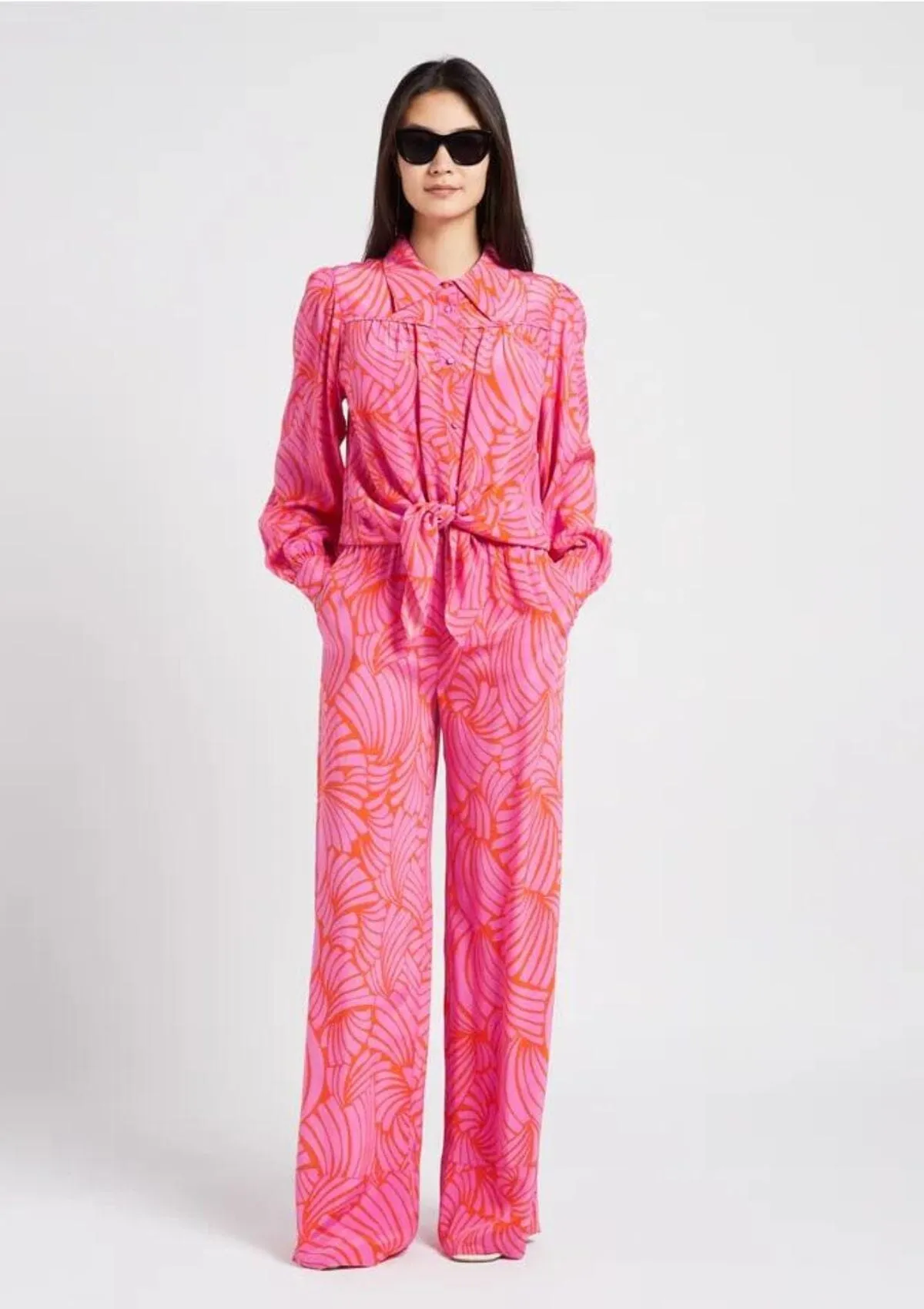 Printed High Waisted Joy Trousers | Suncoo Paris