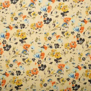 Printed polyester - OLIVIA - Clematis - Butterfly