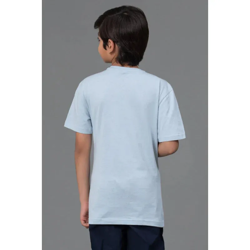 RedTape Unisex Kids T-Shirt- Best in Comfort| Cotton| Ice Blue Colour| Regular look| Round Neck pattern