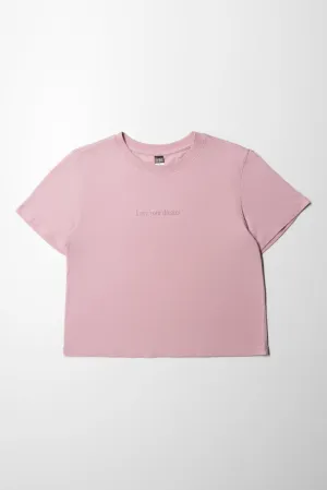 Regular Fit Slogan Boxy Tee Zephyr