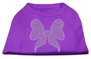 Rhinestone Bow Shirts Purple XXXL(20)