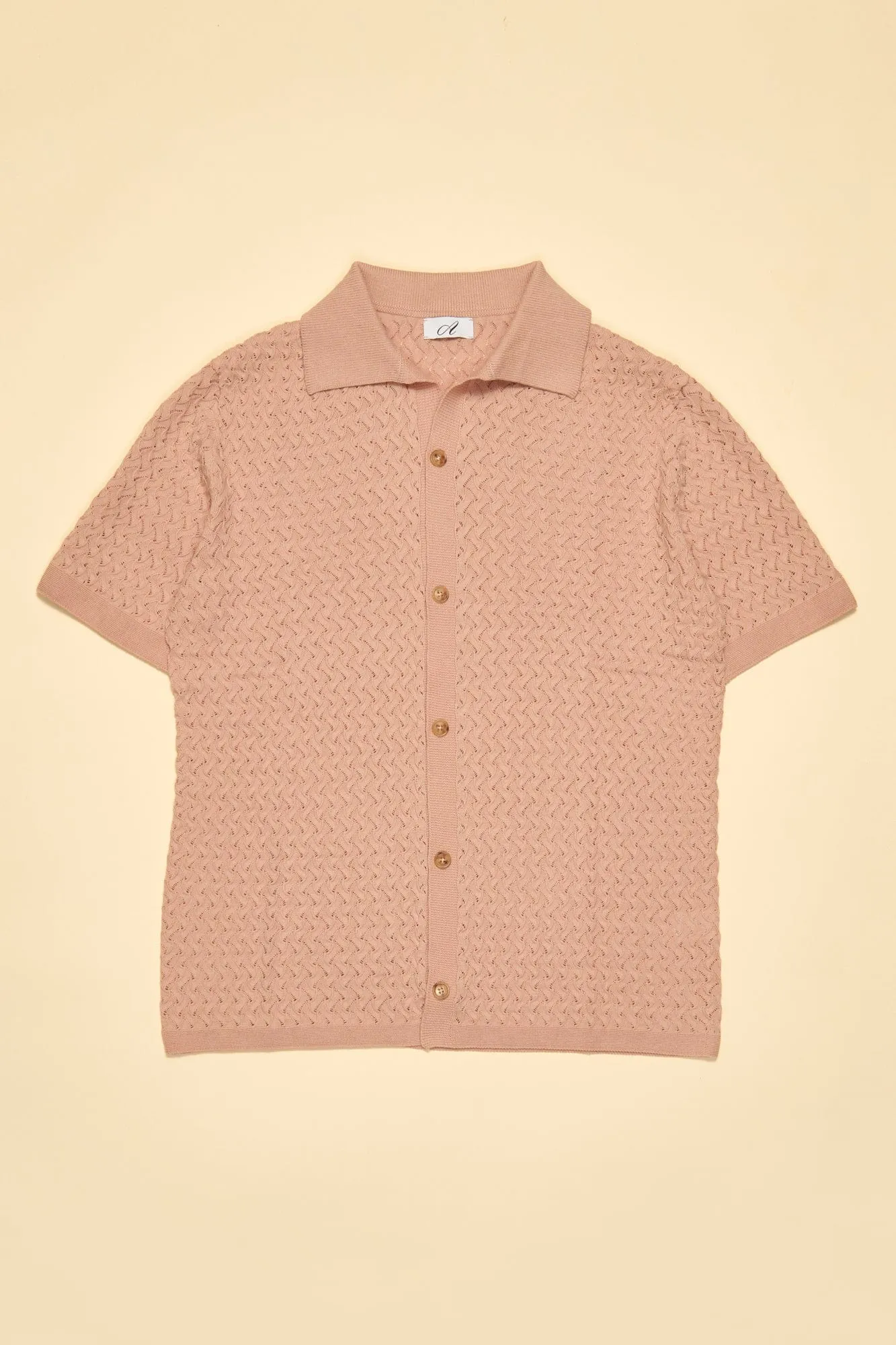 Ricardo Textured Cotton Button Polo