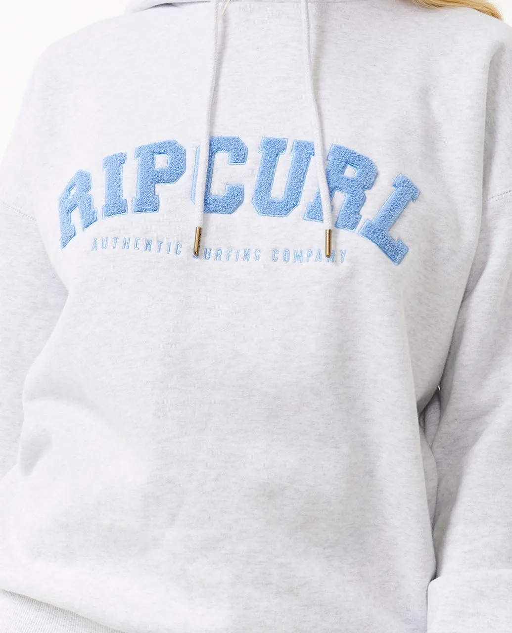 Rip Curl Varsity Hooded Sweatshirt-Grey Marle/Mid Blue