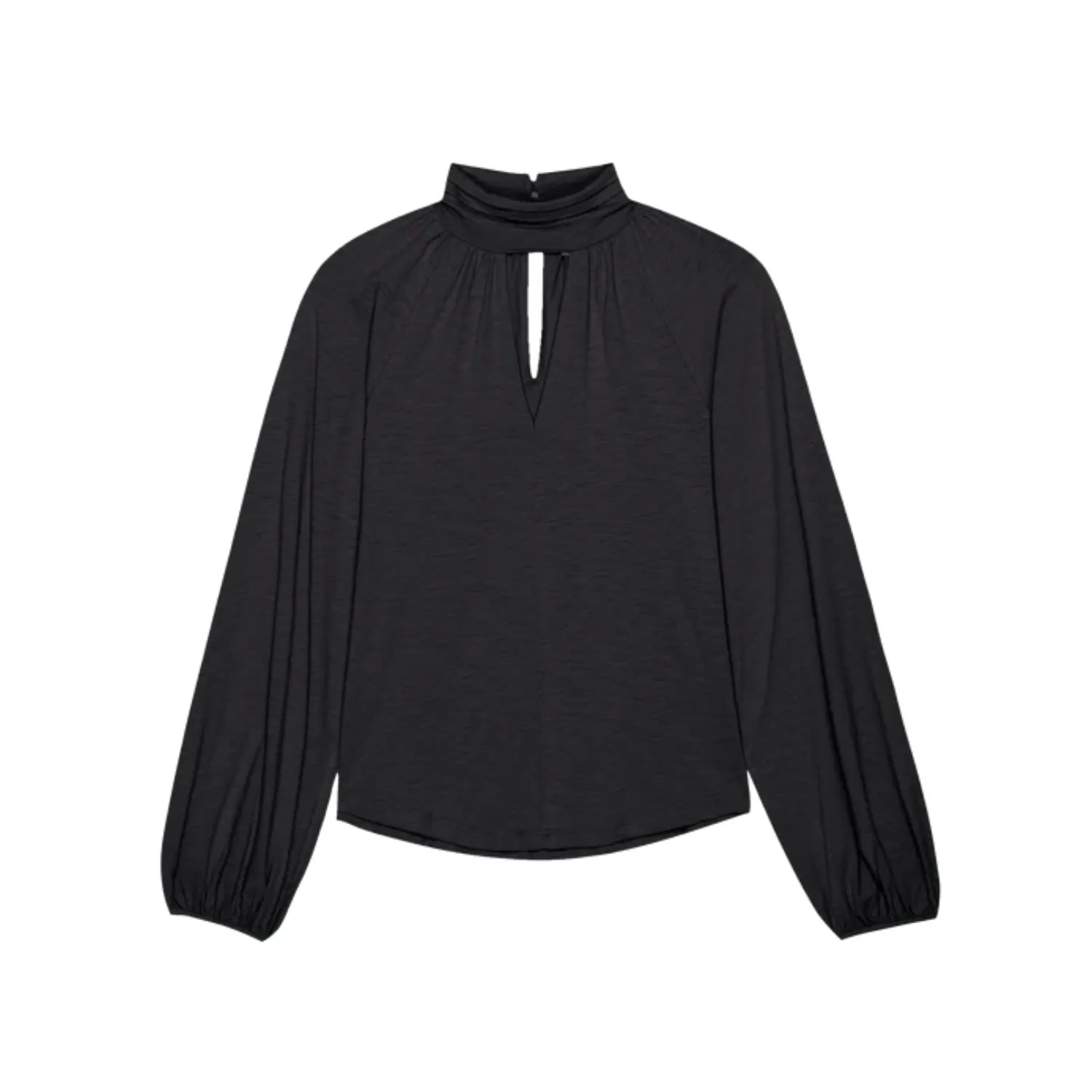 Rosalie Keyhole Blouse (Jet Black)