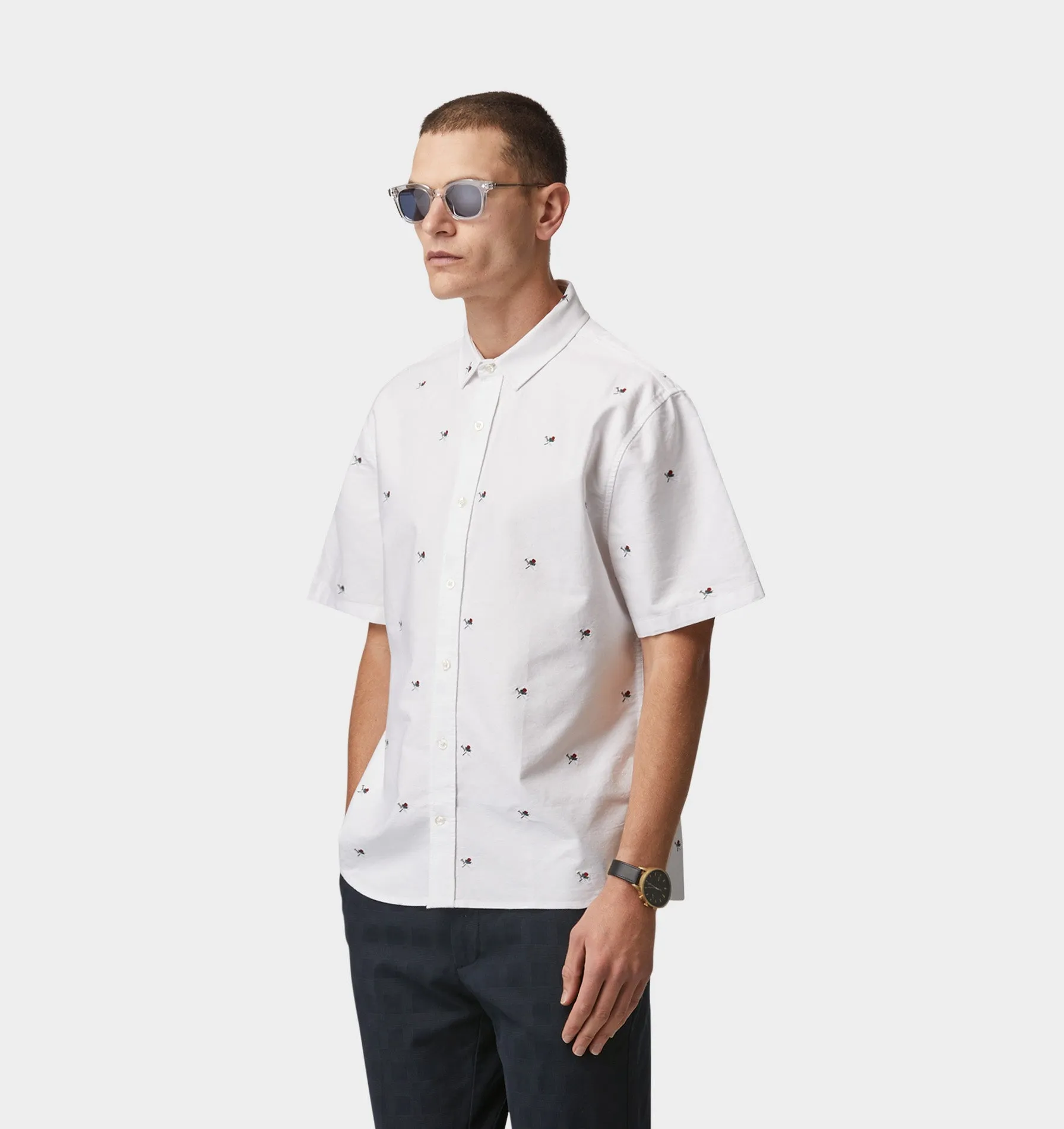 Rose and Dagger Jonty Shirt - White