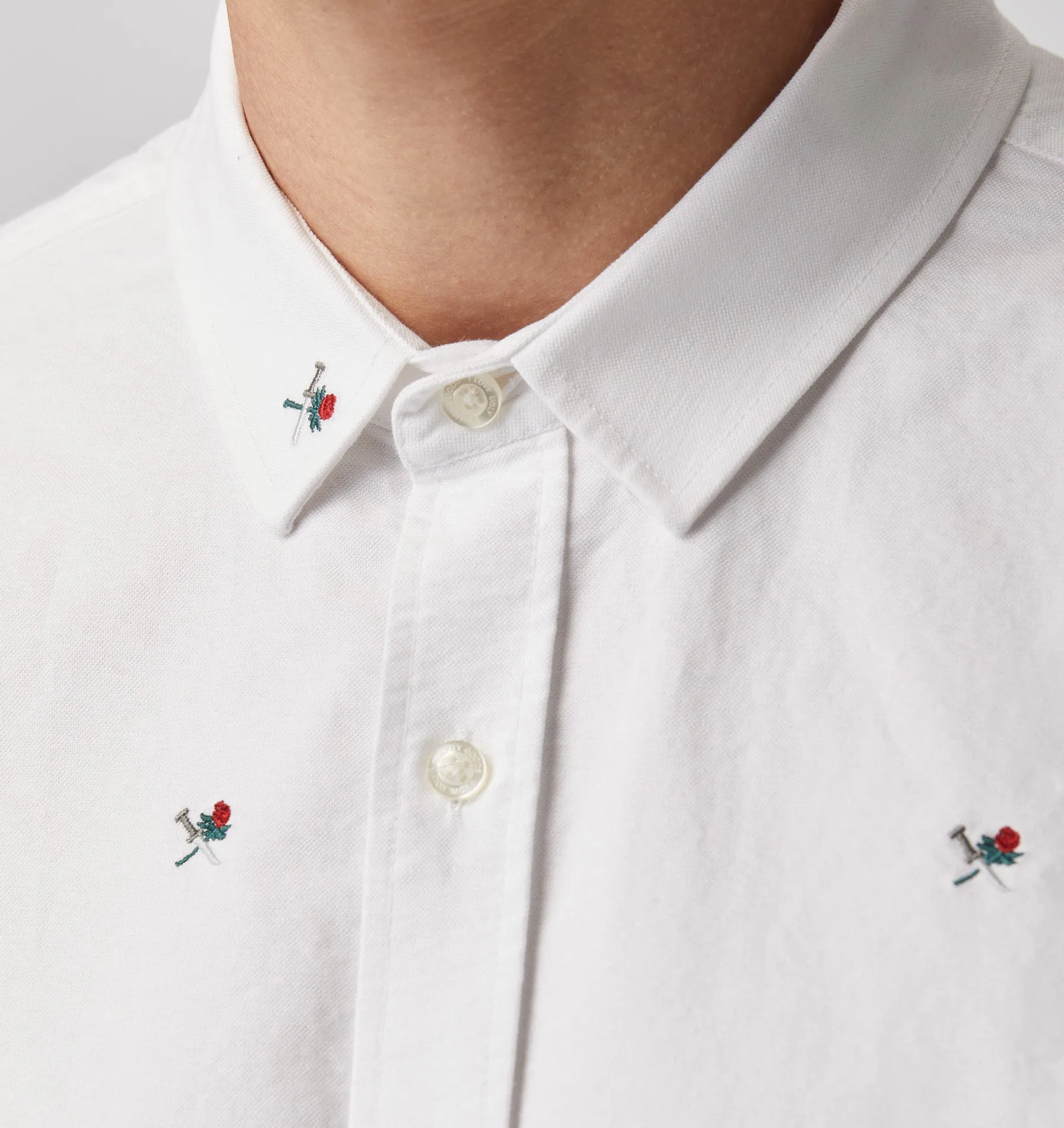 Rose and Dagger Jonty Shirt - White