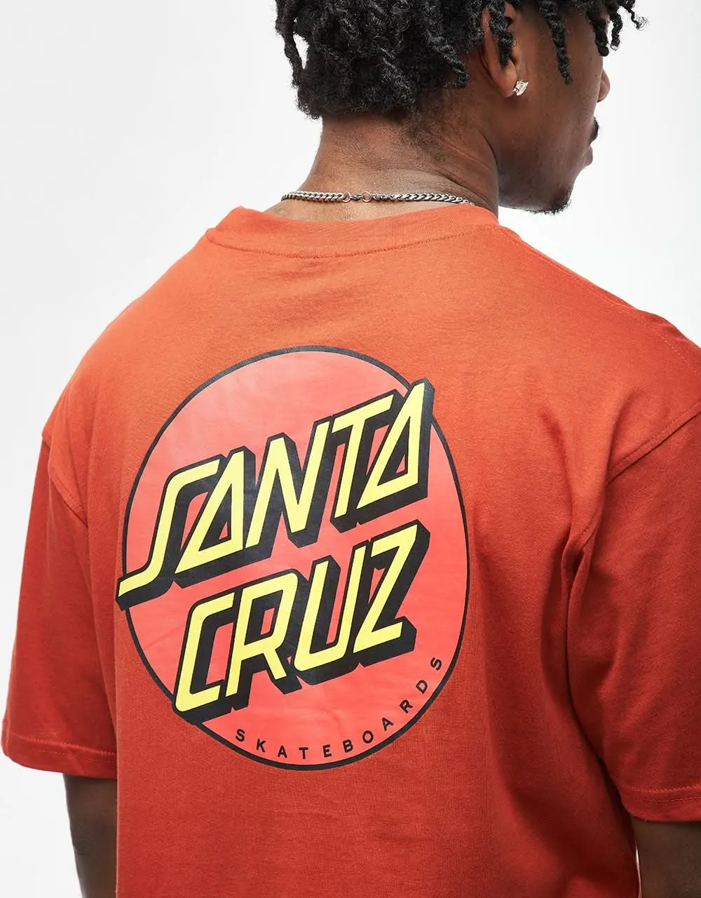 Santa Cruz Classic Dot Chest T-Shirt - Dark Rust