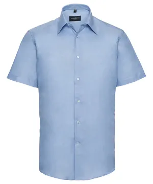 Short sleeve easycare tailored Oxford shirt | Oxford Blue