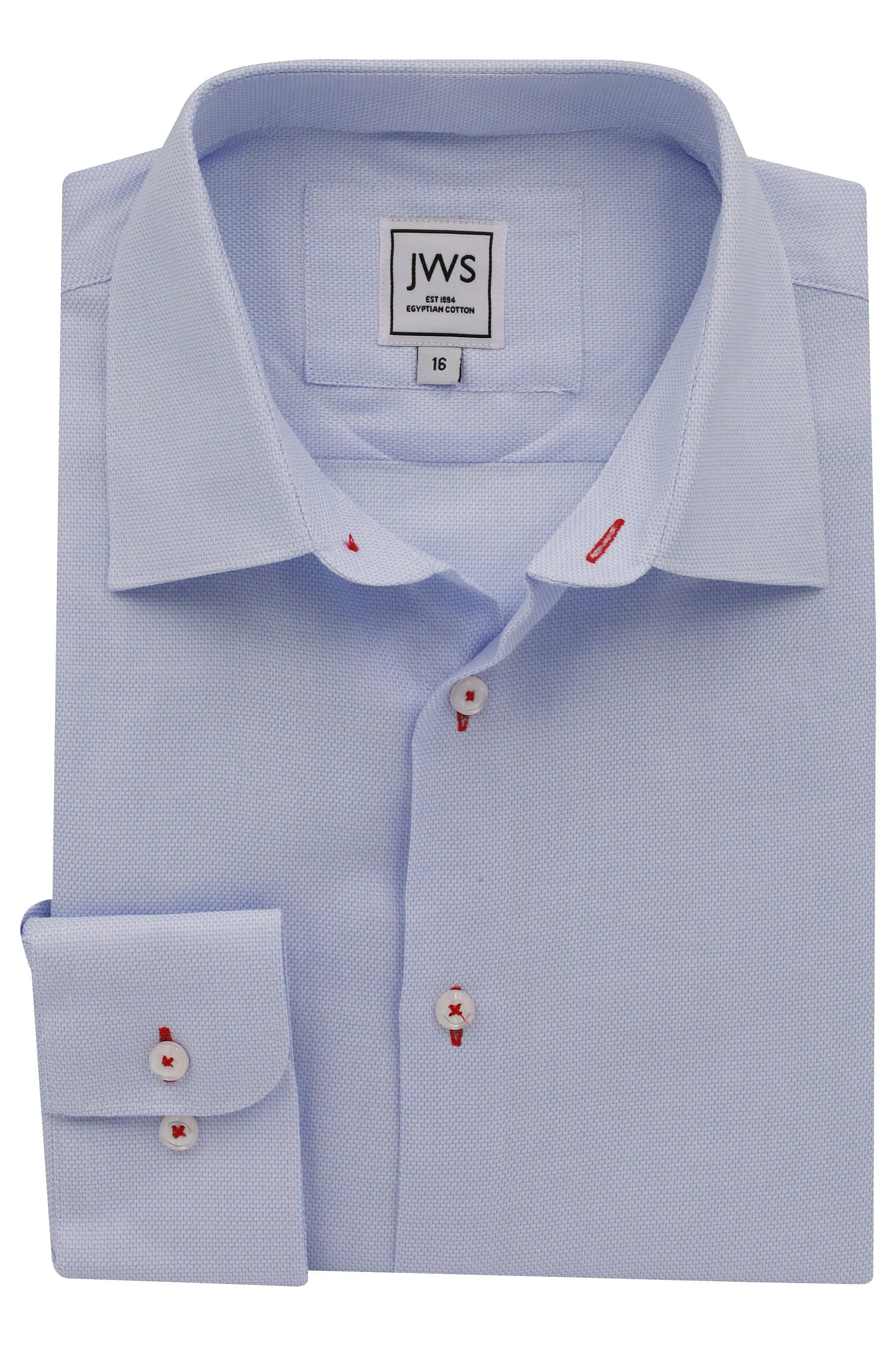 Sky Blue Diamond Micro Design Non Iron Egyptian Cotton Dress Shirt