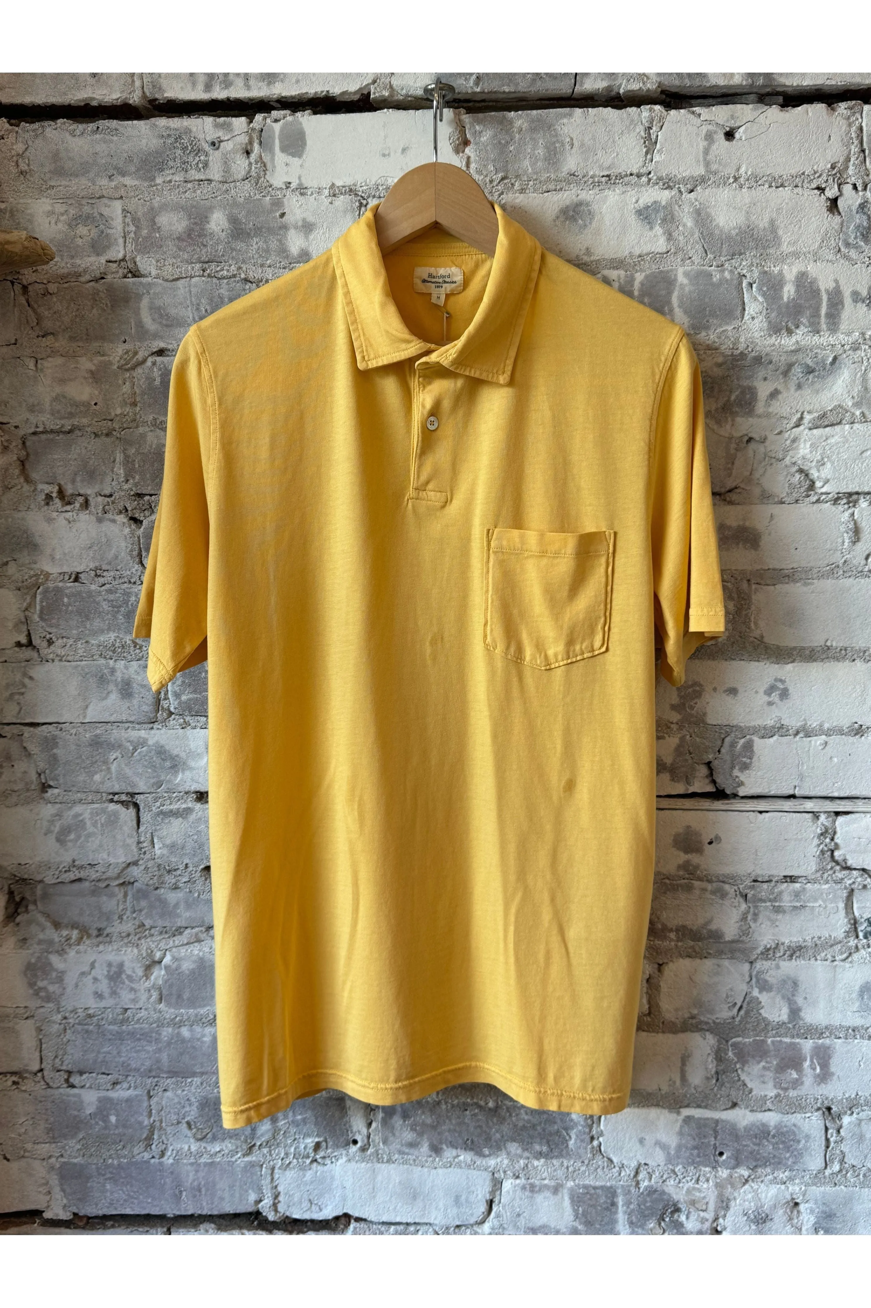 SS Cotton Jersey Polo - Sunshine