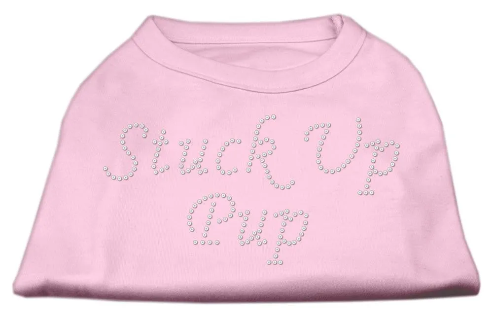 Stuck Up Pup Rhinestone Shirts Light Pink L (14)