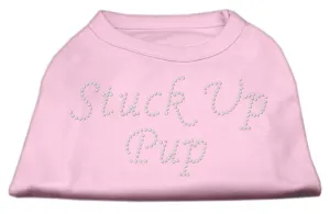 Stuck Up Pup Rhinestone Shirts Light Pink L (14)