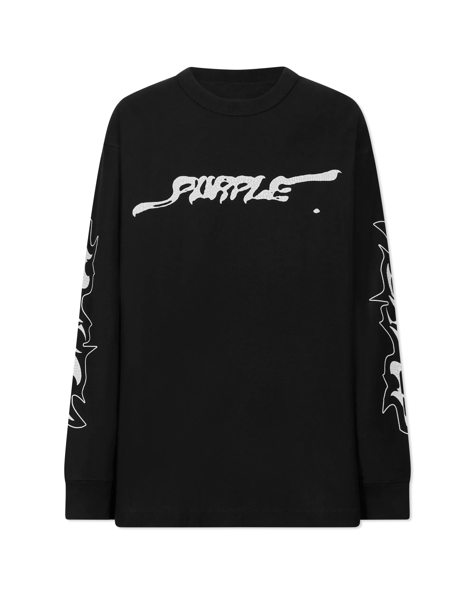 Textured Graphic Jersey Long Sleeve Shirt