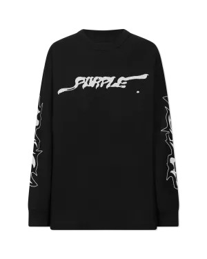 Textured Graphic Jersey Long Sleeve Shirt