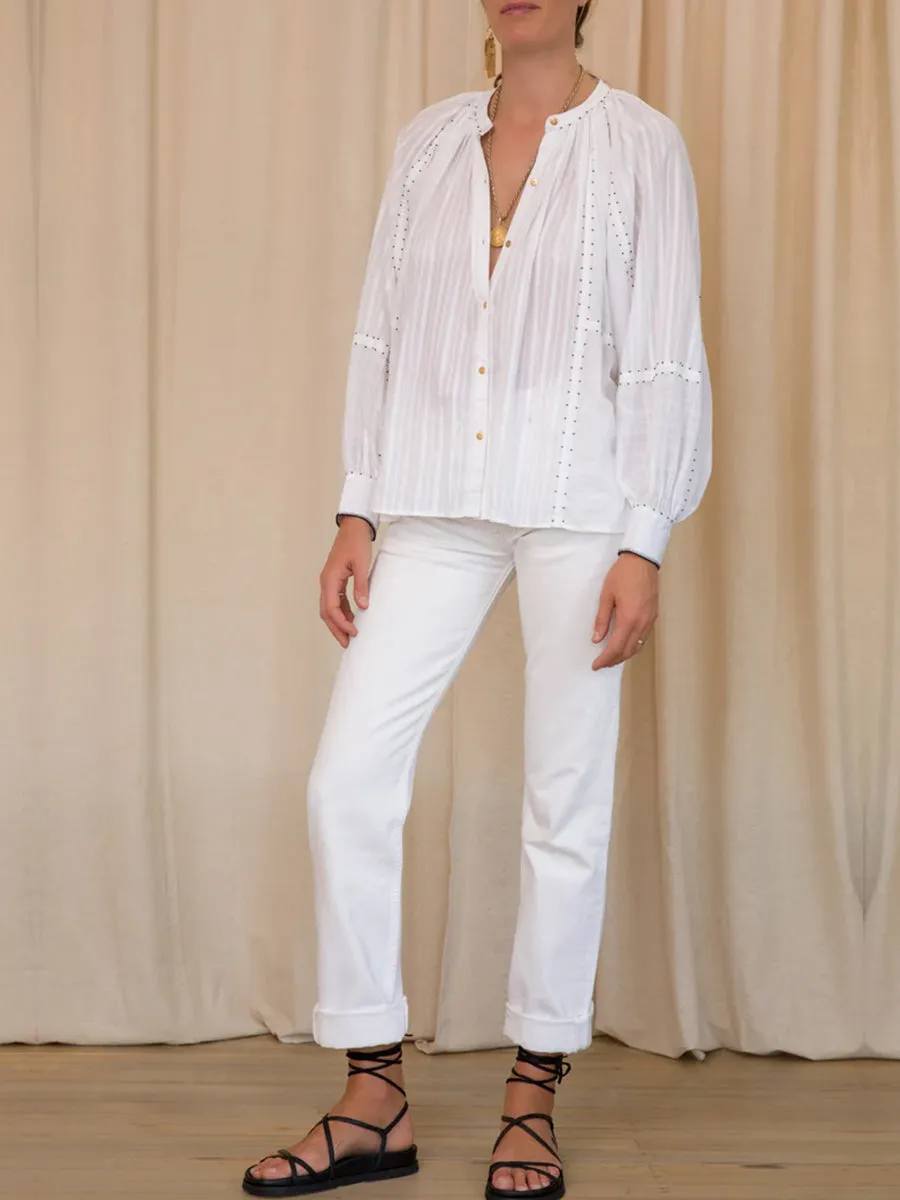 Thea Blouse in White