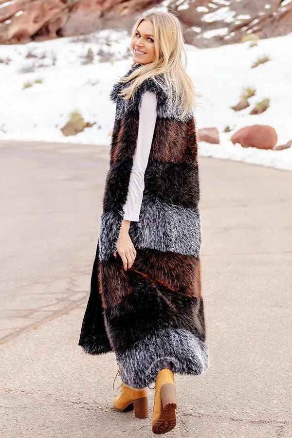 Trendsetter Faux Fur Maxi Vest