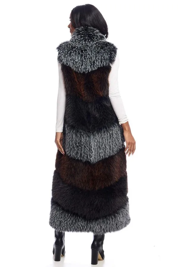 Trendsetter Faux Fur Maxi Vest