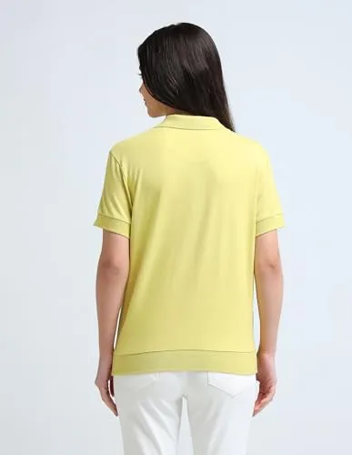 U.S. POLO ASSN. Women's Relaxed Fit T-Shirt (UWAW24PTS142_Yellow