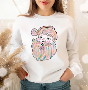 Watercolor Santa Wholesale Crewneck Sweatshirt