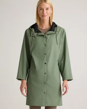 Waterproof Rubberized Long Rain Jacket