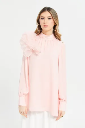 Women Pink Organza Blouse