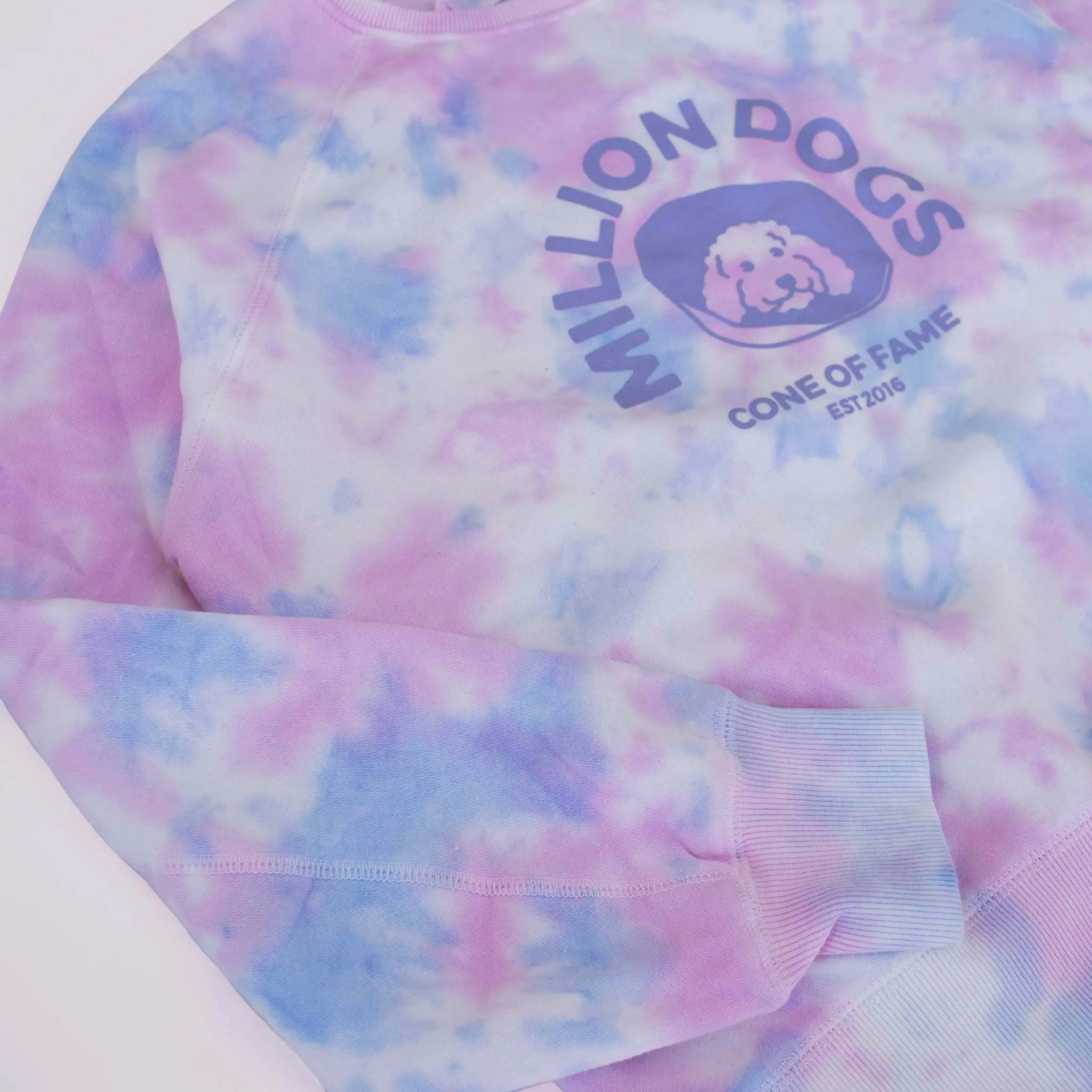 Women’s Bubblegum Pink Tie Dye Fleece Sweatshirts