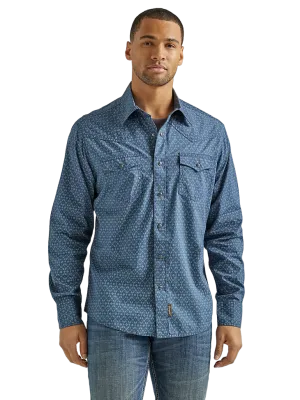 Wrangler Men's Retro Premium Snap Print Shirt